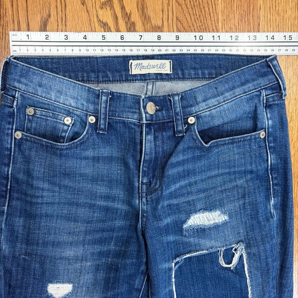 Madewell Slim Boyjean Springfield Wash Patched-Up Edition Jeans - Picture 10 of 13